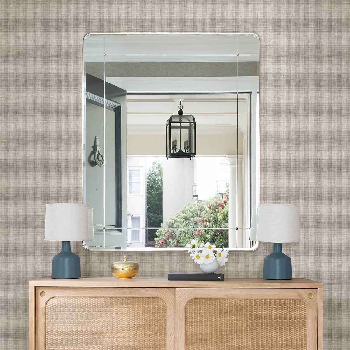 Nimmie Stone Woven Grasscloth Wallpaper - York Wallcoverings - 3122-10020 - York Wallcoverings Wallpaper