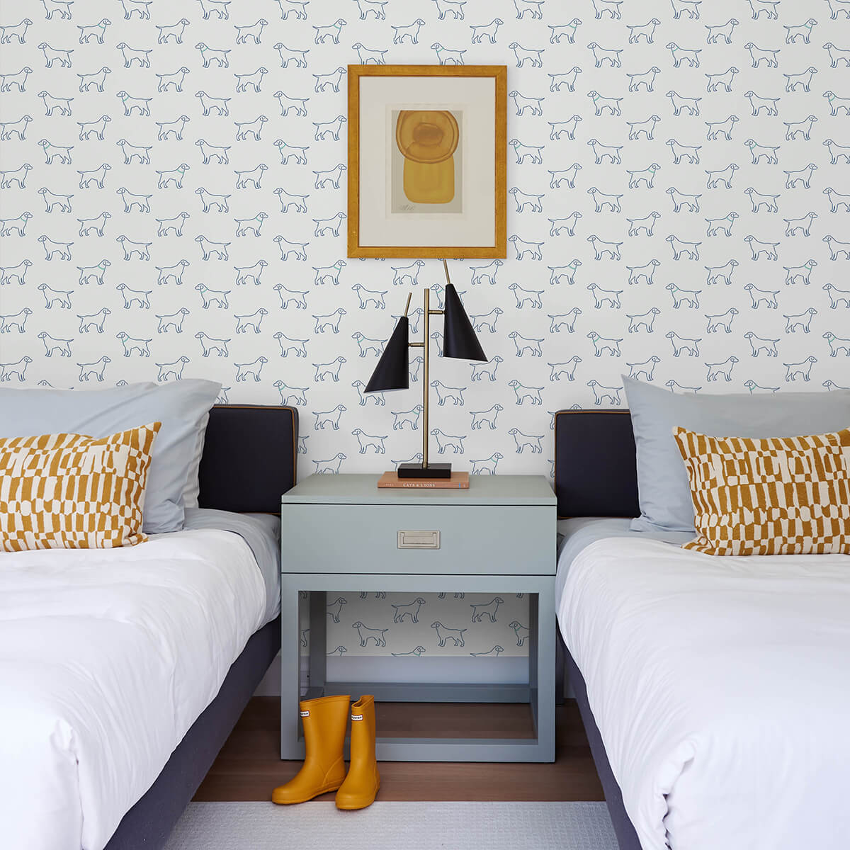 yoop-off-white-dog-wallpaper-york-wallcoverings-3122-10404 - York Wallcoverings Wallpaper