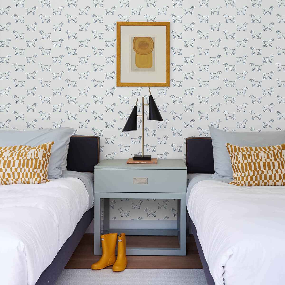 Yoop Off White Dog Wallpaper - York Wallcoverings - 3122-10404 - York Wallcoverings Wallpaper
