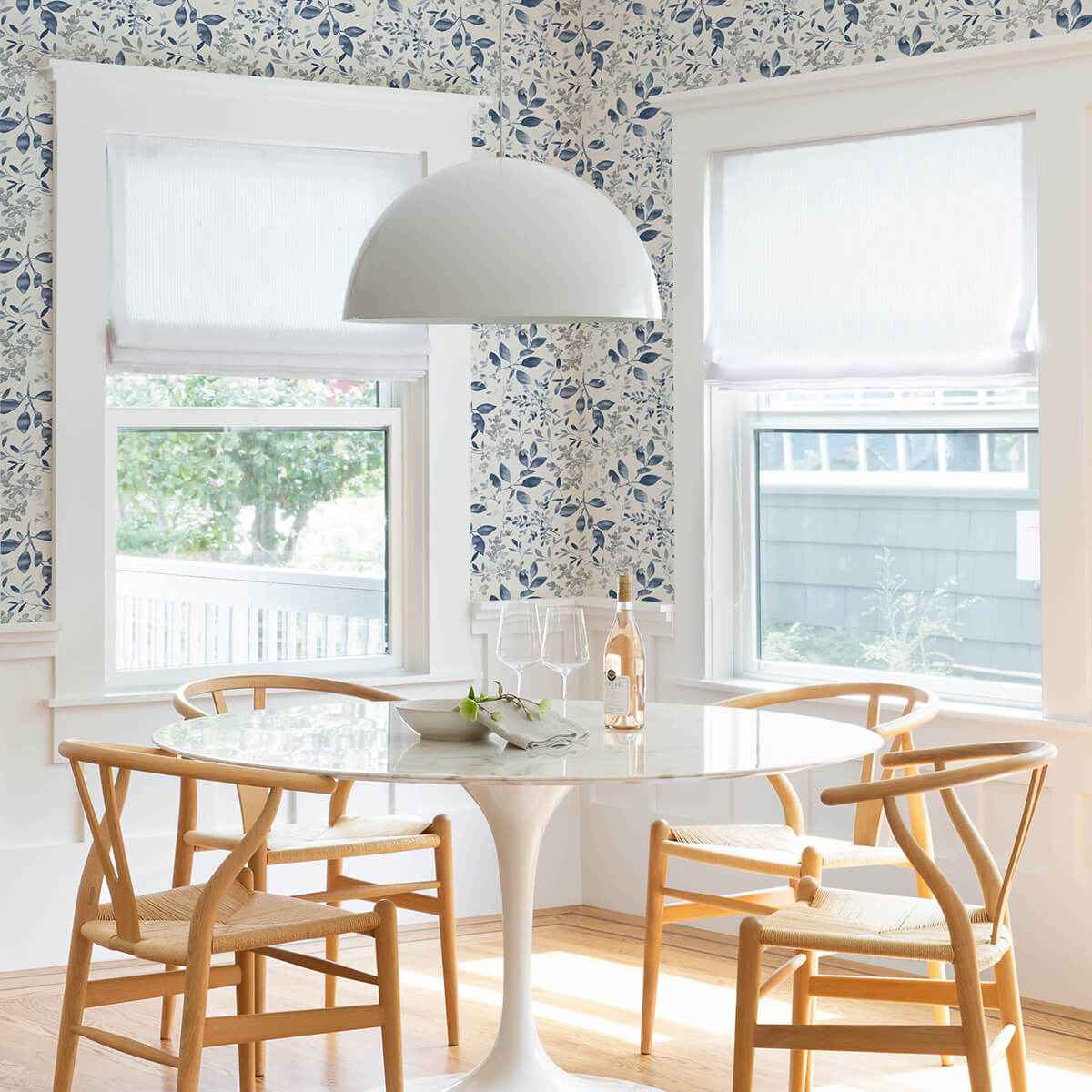 Tinker Navy Woodland Botanical Wallpaper - York Wallcoverings - 3122-11102 - York Wallcoverings Wallpaper