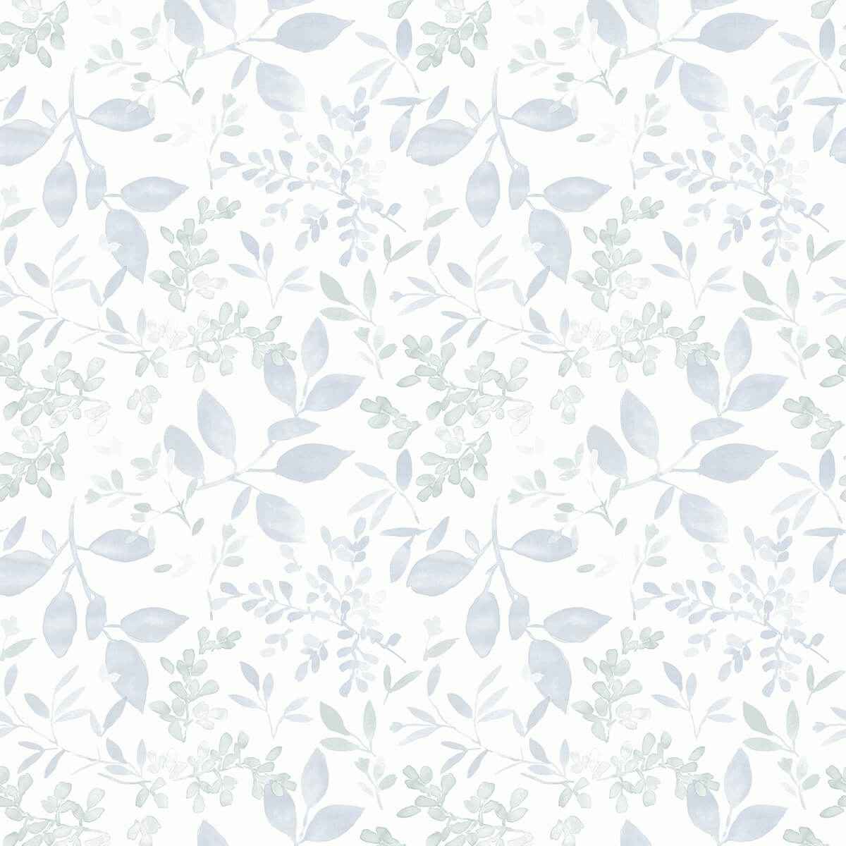Tinker Light Blue Woodland Botanical Wallpaper - York Wallcoverings - 3122-11112 - York Wallcoverings Wallpaper