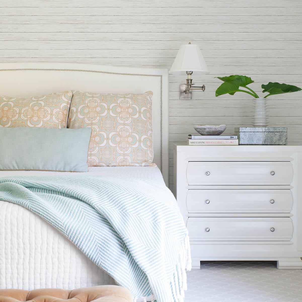 Ozma White Wood Plank Wallpaper - York Wallcoverings - 3122-11200 - York Wallcoverings Wallpaper