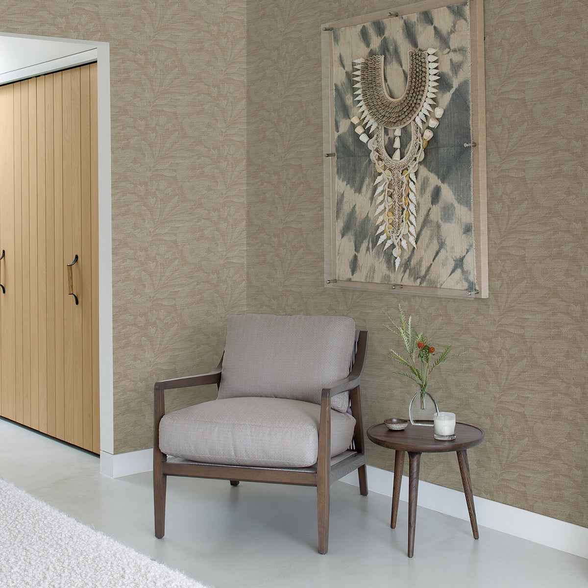 Lei Wheat Etched Leaves Wallpaper - York Wallcoverings - 2971-86155 - York Wallcoverings Wallpaper