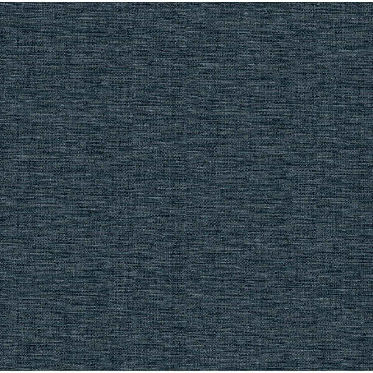 Lela Navy Faux Linen Wallpaper - York Wallcoverings - 2971-86181
