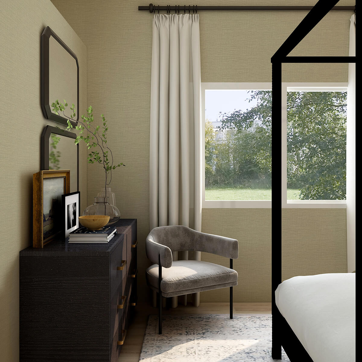 lela-neutral-faux-linen-wallpaper-york-wallcoverings-2971-86184 - York Wallcoverings Papel pintado