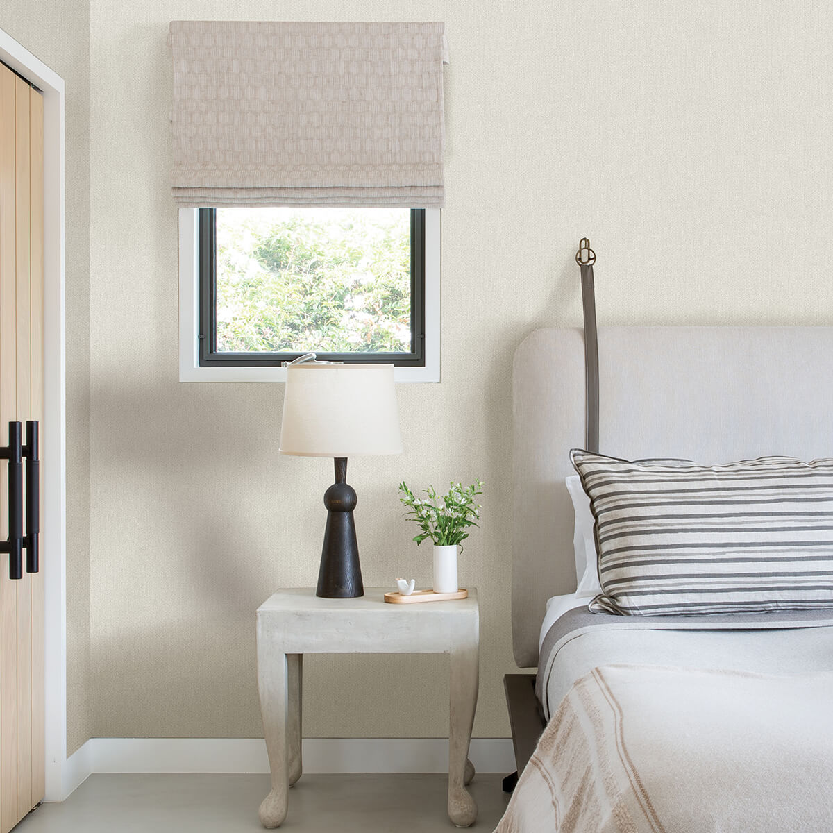 sydney-light-grey-faux-linen-wallpaper-york-wallcoverings-2971-86301 - York Wallcoverings Papel pintado