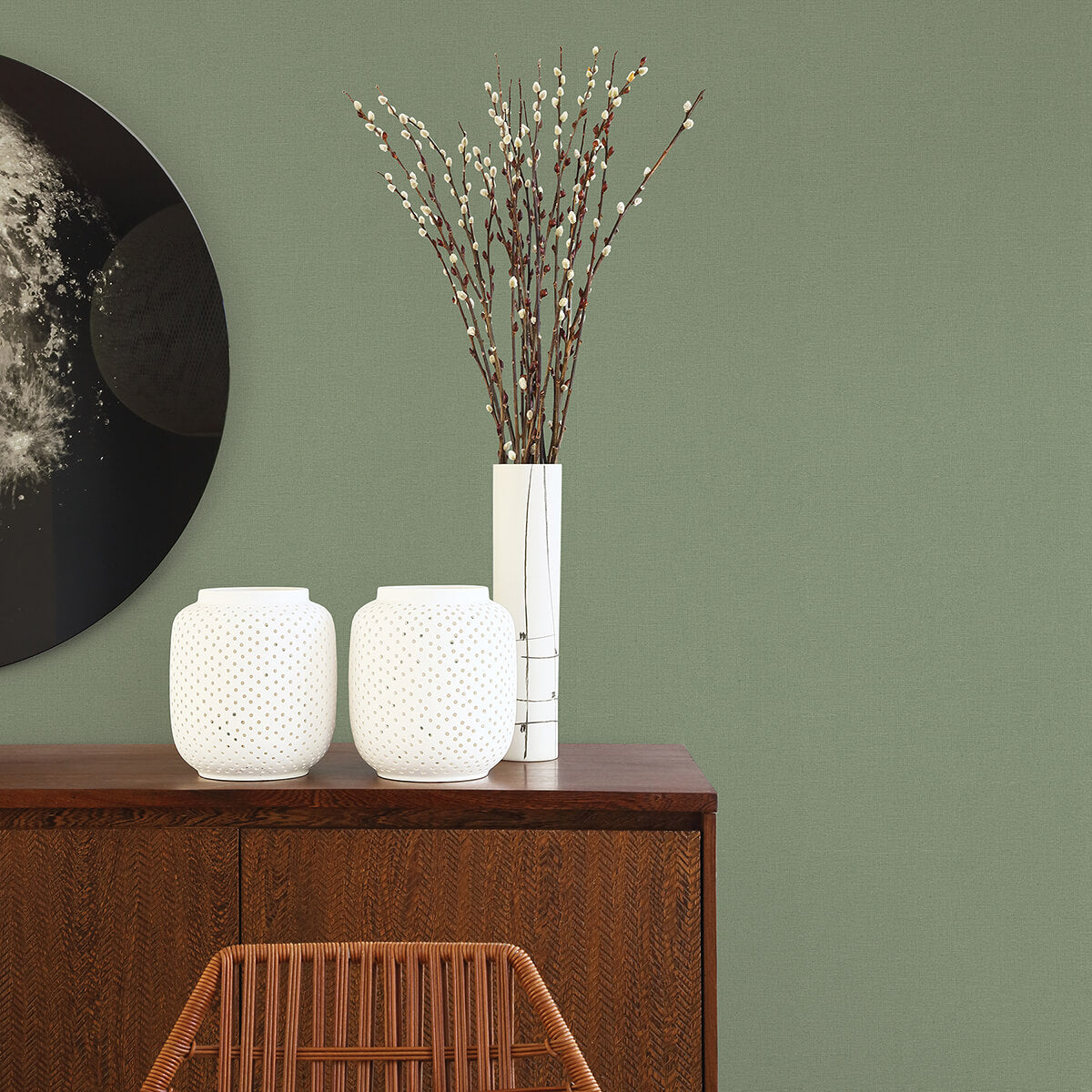meade-green-fine-weave-wallpaper-york-wallcoverings-2971-86313 - York Wallcoverings Papel pintado