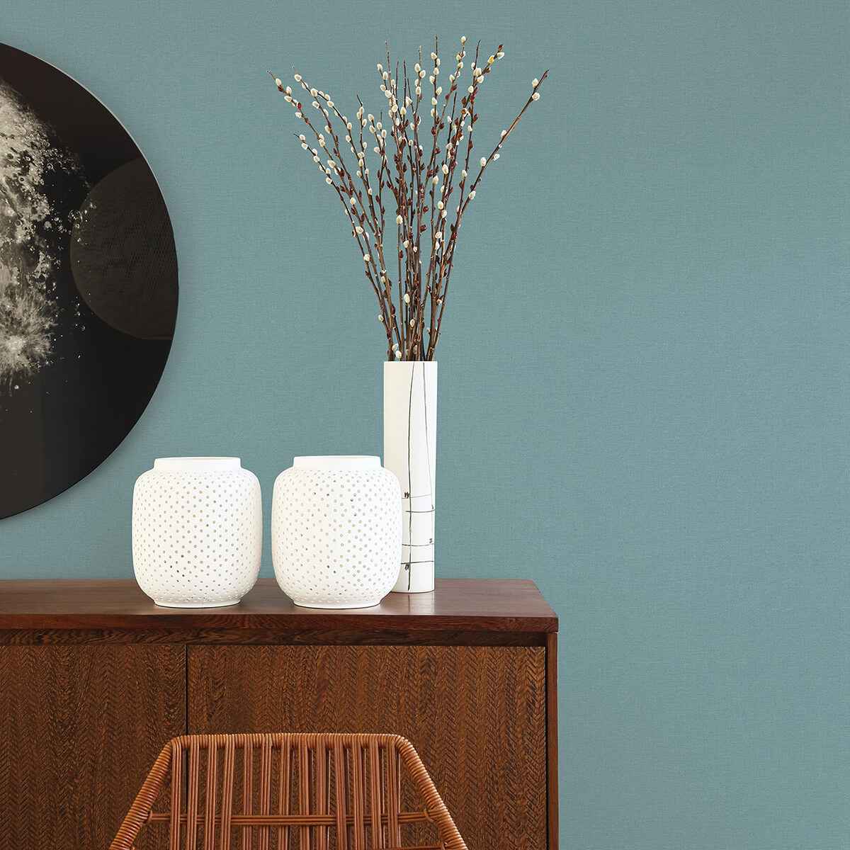 Meade Teal Fine Weave Wallpaper - York Wallcoverings - 2971-86315 - York Wallcoverings Wallpaper