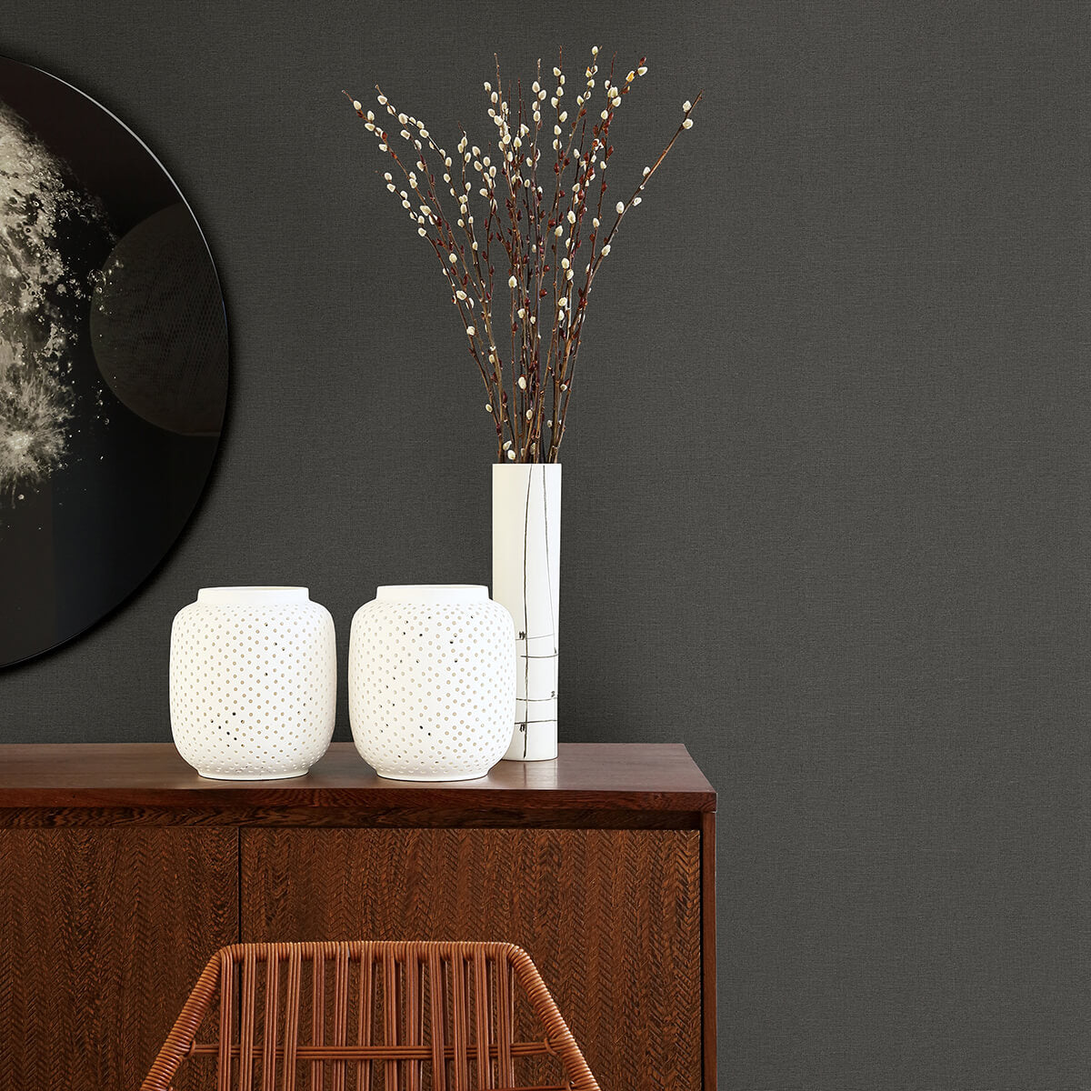 meade-charcoal-fine-weave-wallpaper-york-wallcoverings-2971-86317 - York Wallcoverings Papel pintado
