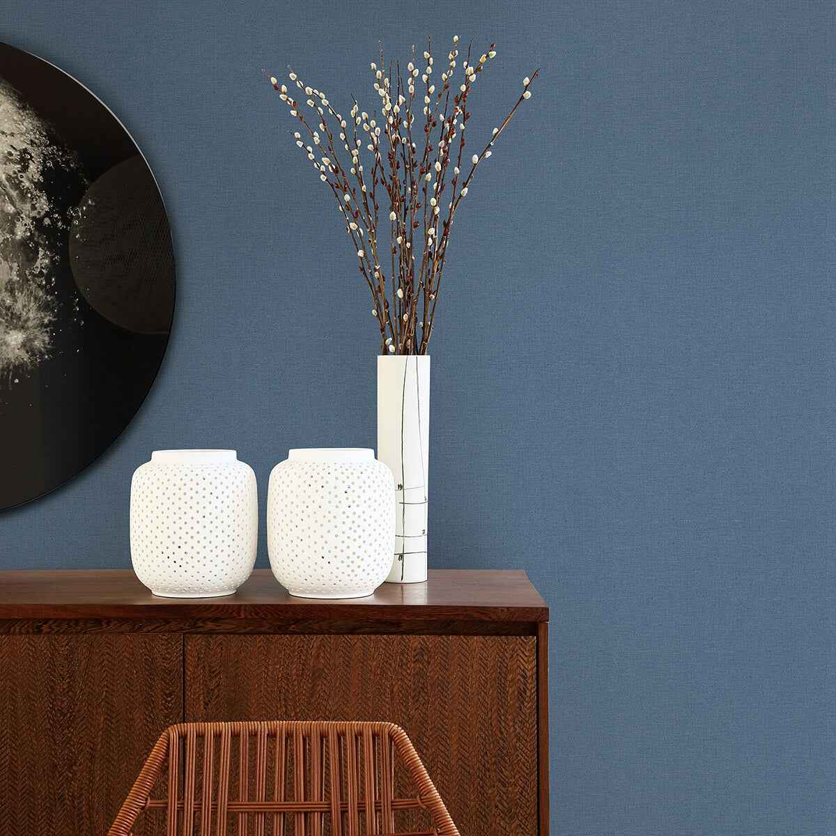Meade Denim Fine Weave Wallpaper - York Wallcoverings - 2971-86318 - York Wallcoverings Wallpaper