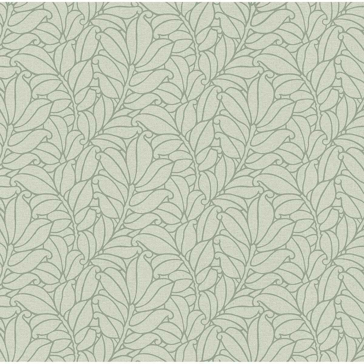 Coraline Green Leaf Wallpaper - York Wallcoverings - 2971-86320 - York Wallcoverings Wallpaper