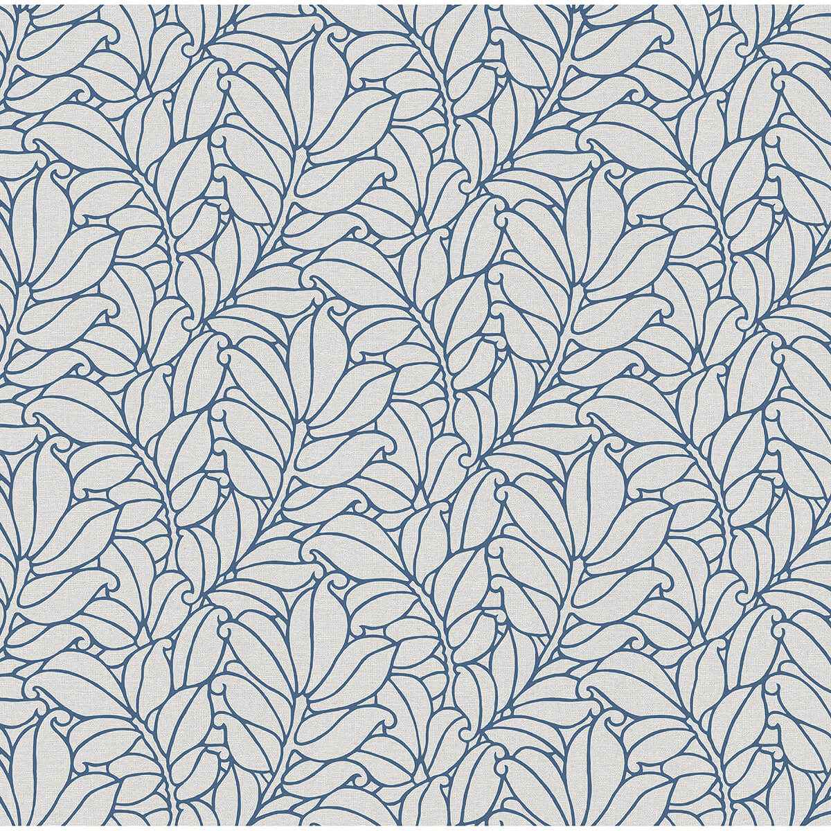 Coraline Blue Leaf Wallpaper - York Wallcoverings - 2971-86323