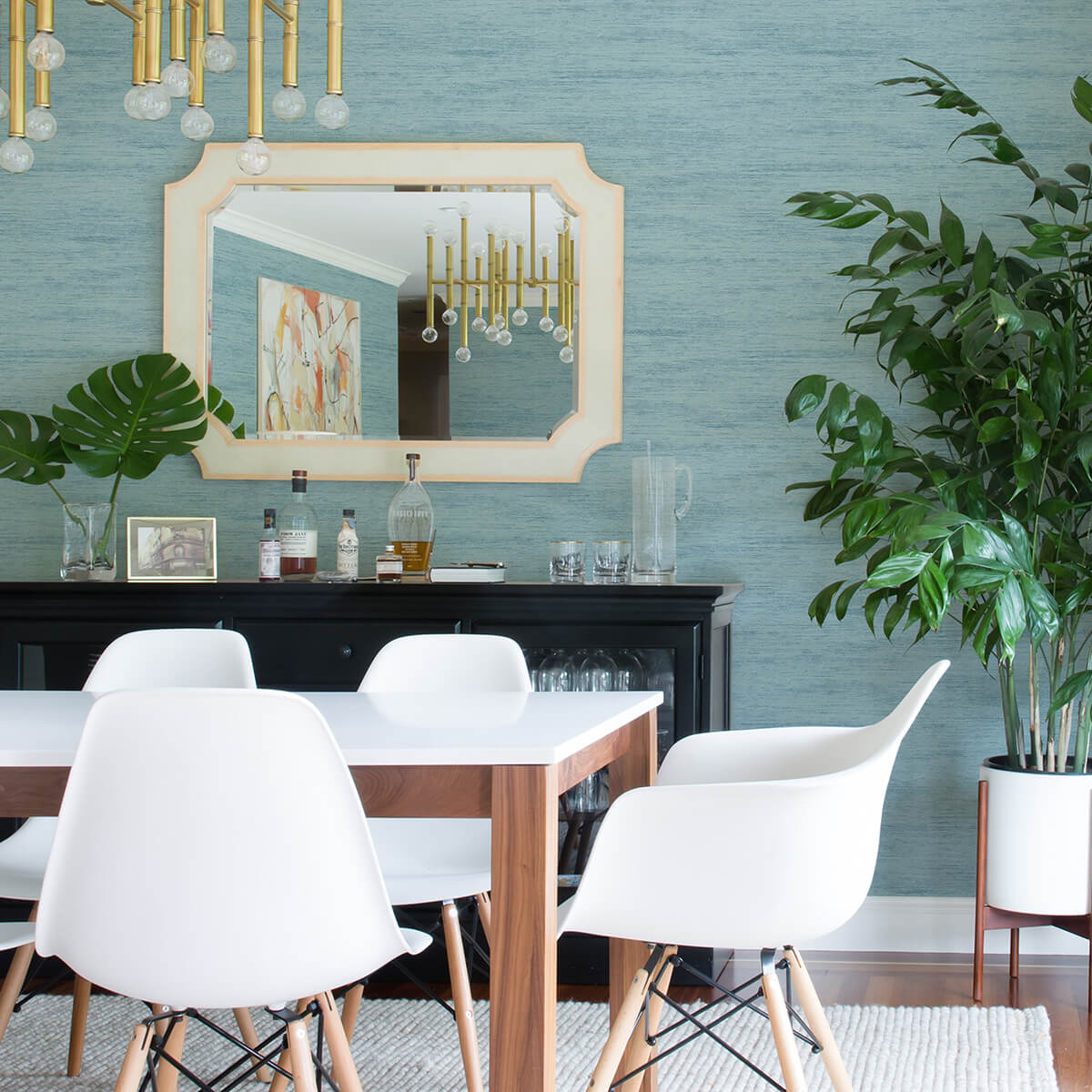 lindsay-aqua-chenille-wallpaper-york-wallcoverings-2971-86330 - York Wallcoverings Papel pintado