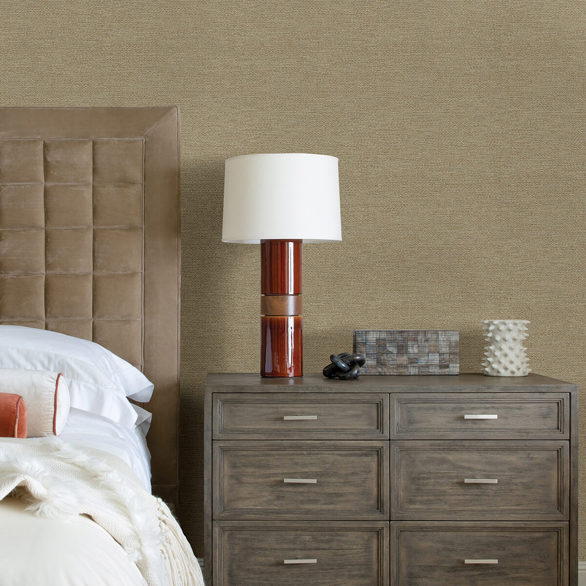 jordan-gold-faux-tweed-wallpaper-york-wallcoverings-2971-86352 - York Wallcoverings Wallpaper