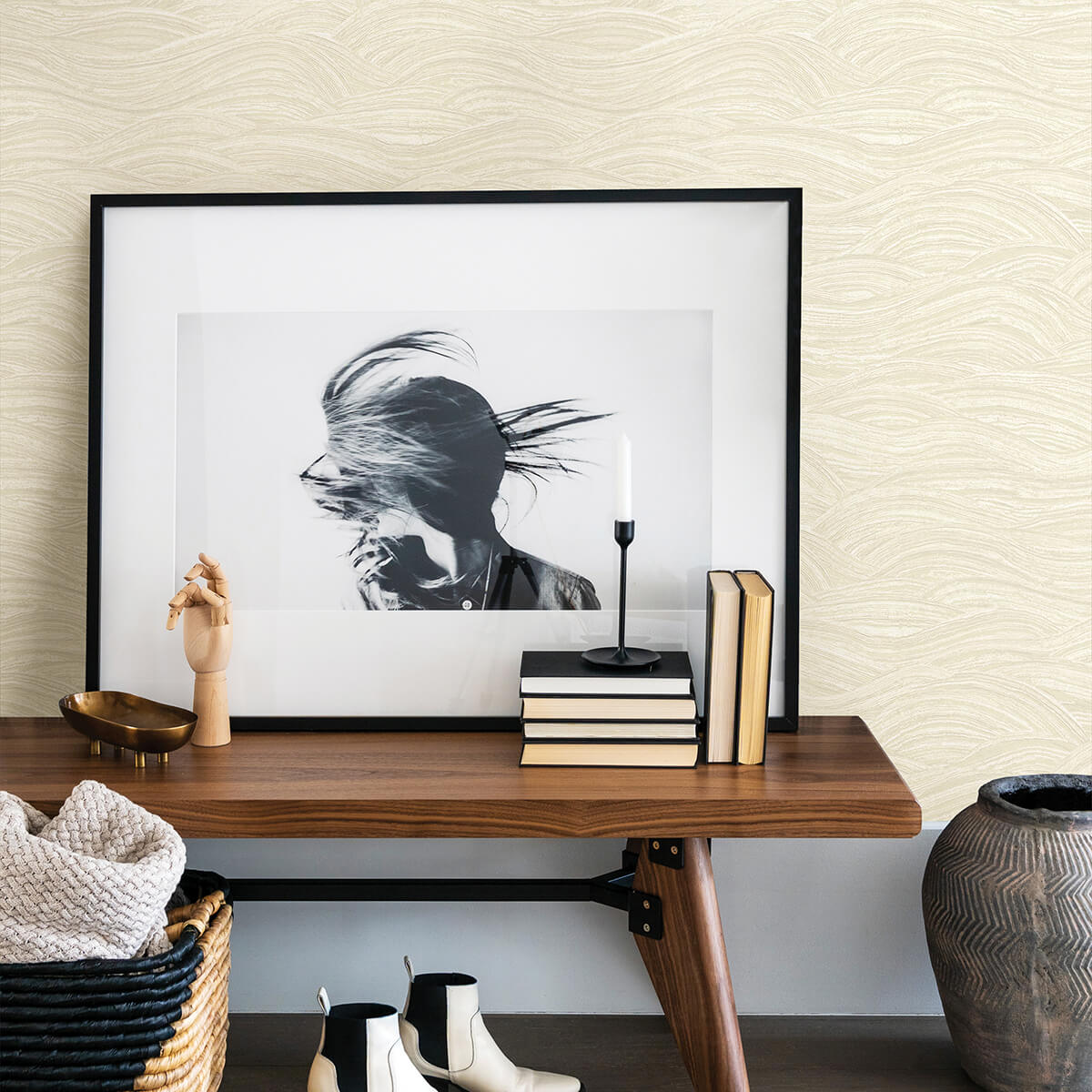 leith-cream-zen-waves-wallpaper-york-wallcoverings-2971-86362 - York Wallcoverings Papel pintado