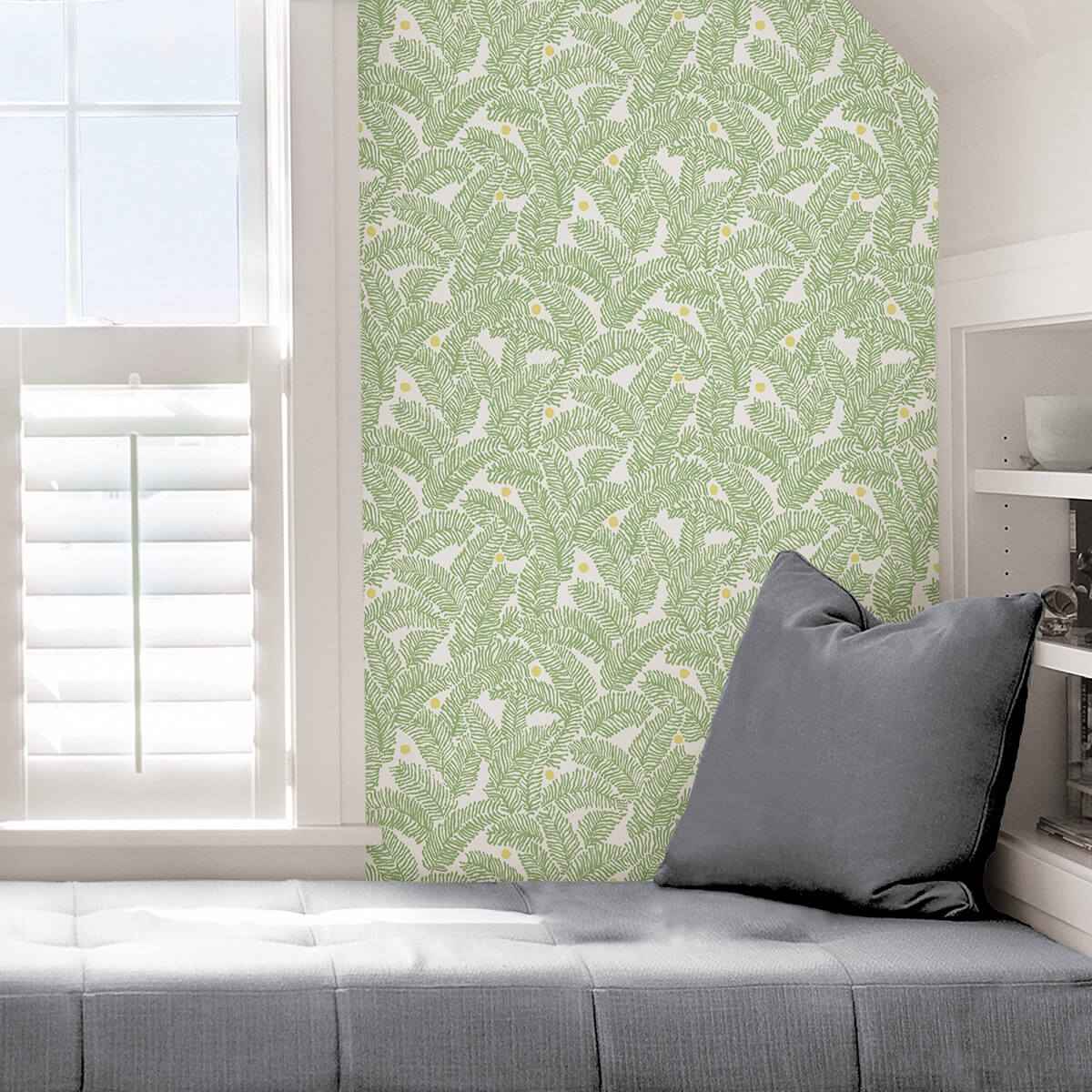 Green Fernanda Peel and Stick Wallpaper - York Wallcoverings - NUS4159 - York Wallcoverings Wallpaper