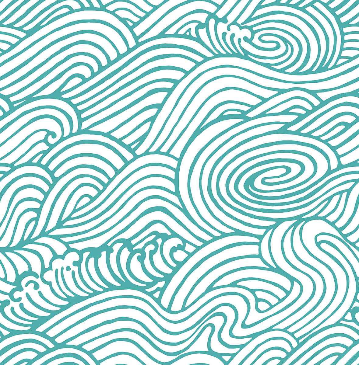 Teal Saybrook Peel and Stick Wallpaper - York Wallcoverings - NUS4164 - York Wallcoverings Wallpaper