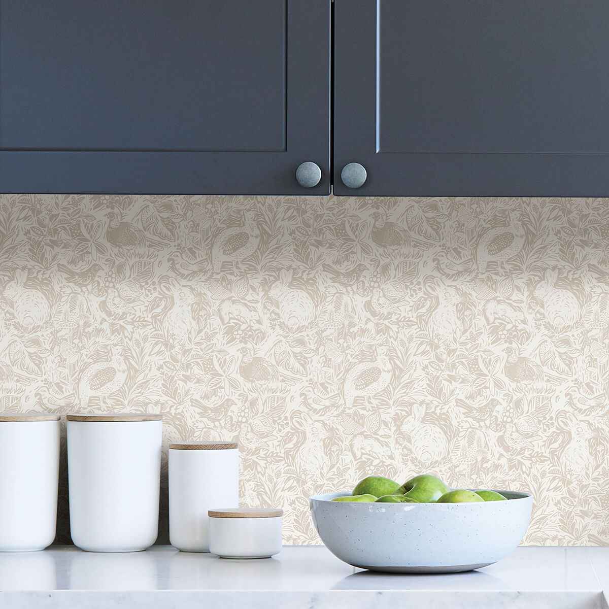 Cream Terrene Peel and Stick Wallpaper - York Wallcoverings - NUS4304 - York Wallcoverings Wallpaper