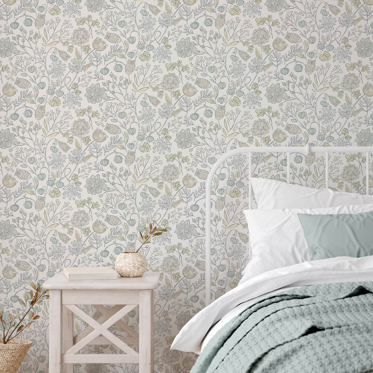 blue-and-green-southern-trail-peel-and-stick-wallpaper-york-wallcoverings-nus4307 - York Wallcoverings Wallpaper