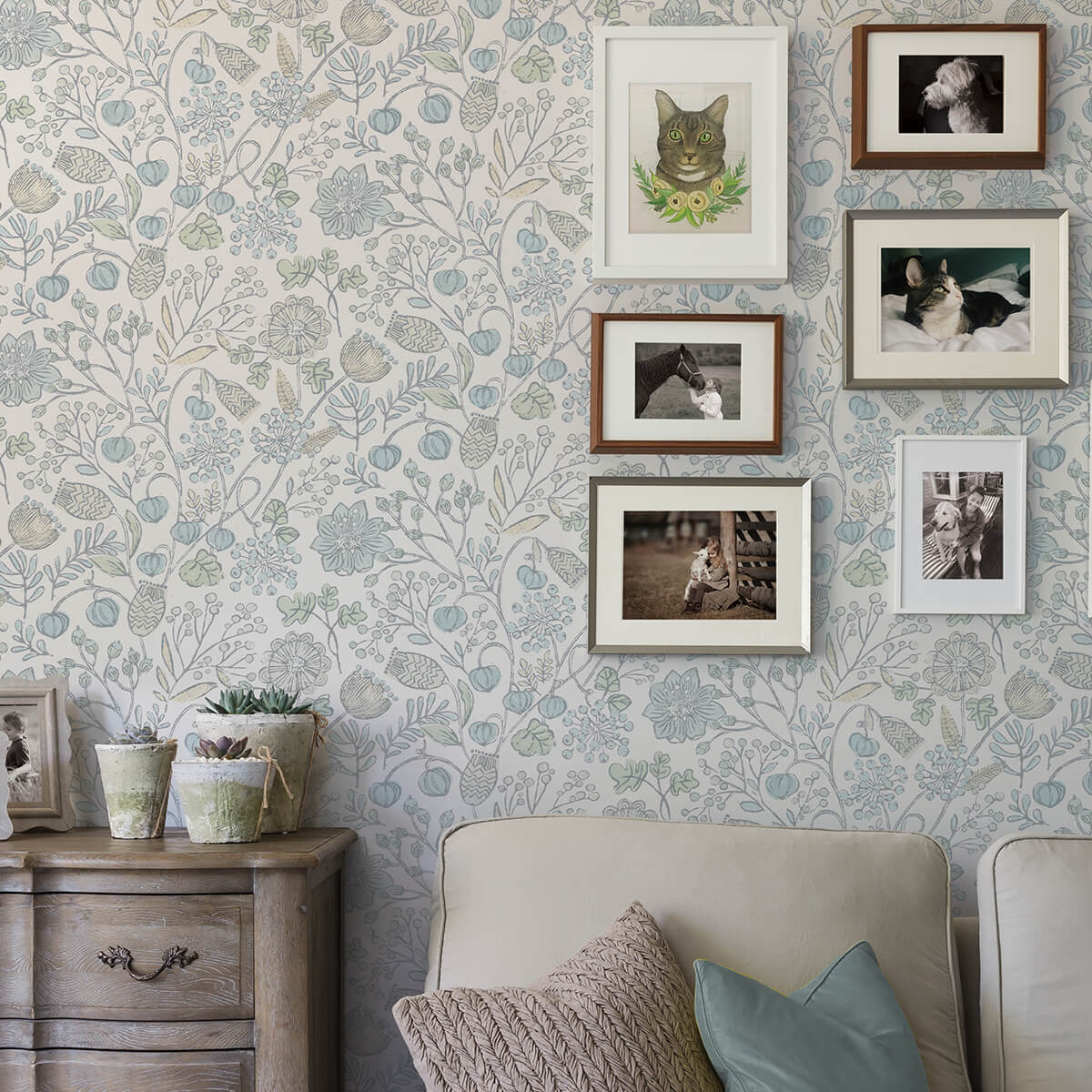blue-and-green-southern-trail-peel-and-stick-wallpaper-york-wallcoverings-nus4307 - York Wallcoverings Wallpaper