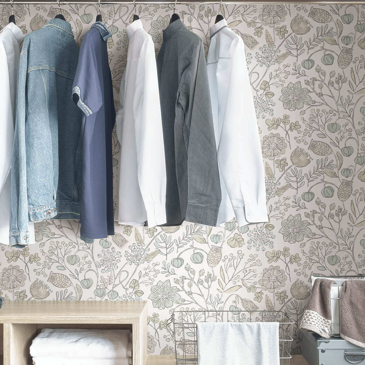 blue-and-green-southern-trail-peel-and-stick-wallpaper-york-wallcoverings-nus4307 - York Wallcoverings Wallpaper