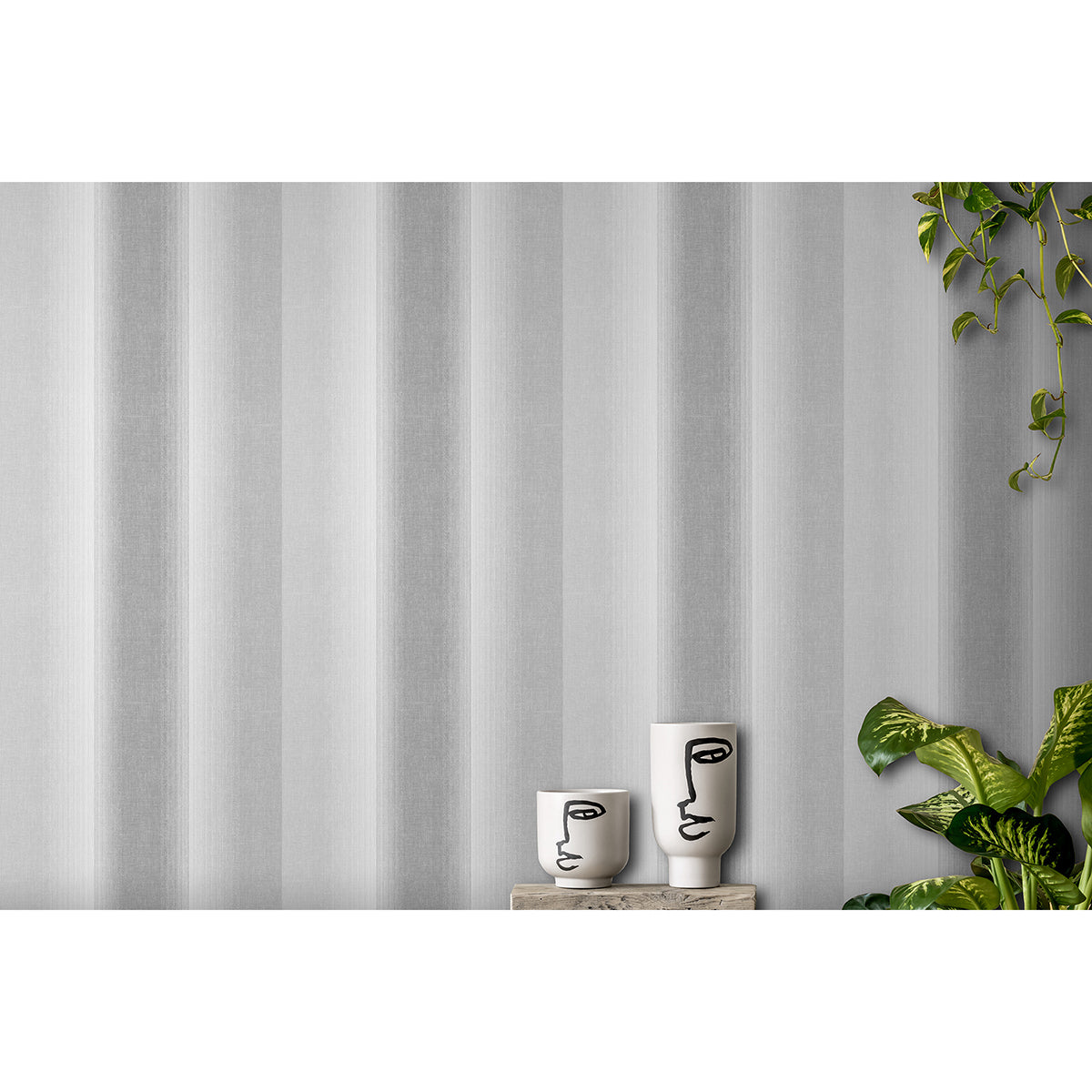 kirby-charcoal-stripe-wallpaper-york-wallcoverings-m1643 - York Wallcoverings Wallpaper