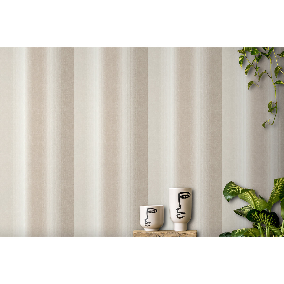 kirby-taupe-stripe-wallpaper-york-wallcoverings-m1644 - York Wallcoverings Wallpaper