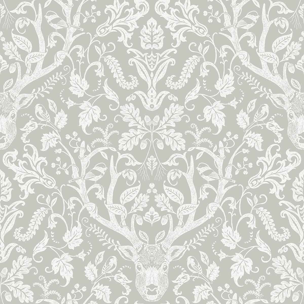 Taupe Escape To the Forest Peel and Stick Wallpaper - York Wallcoverings - NUS4393 - York Wallcoverings Wallpaper
