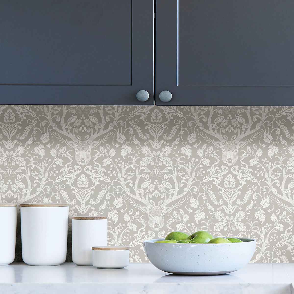Taupe Escape To the Forest Peel and Stick Wallpaper - York Wallcoverings - NUS4393 - York Wallcoverings Wallpaper