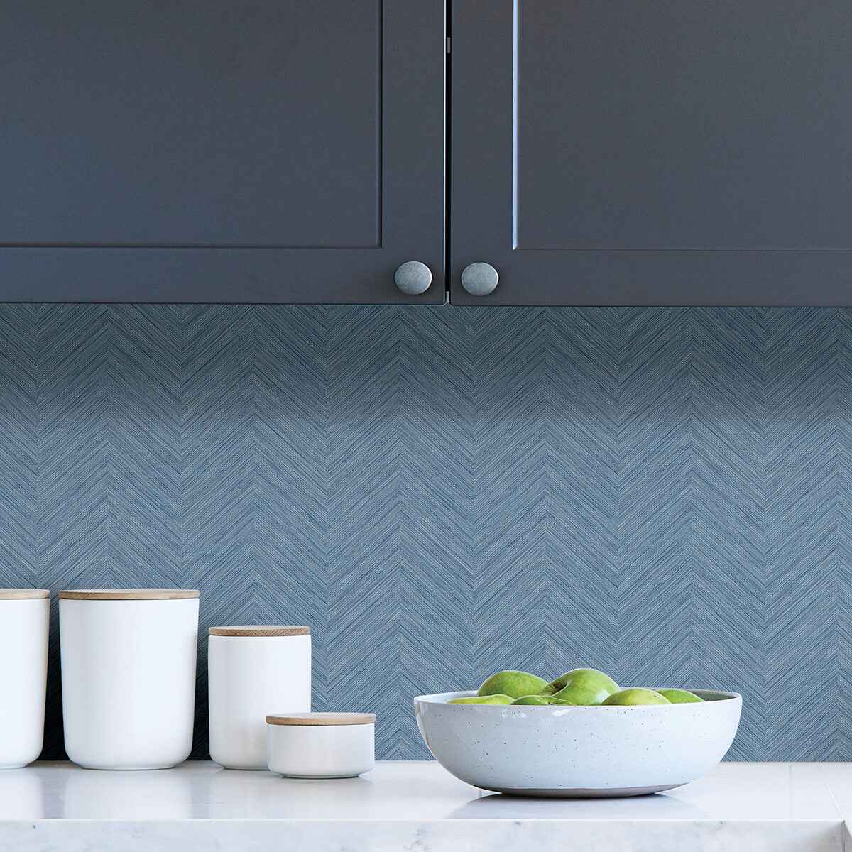 Blue Sampson Peel & Stick Wallpaper - York Wallcoverings - NUS4399 - York Wallcoverings Wallpaper