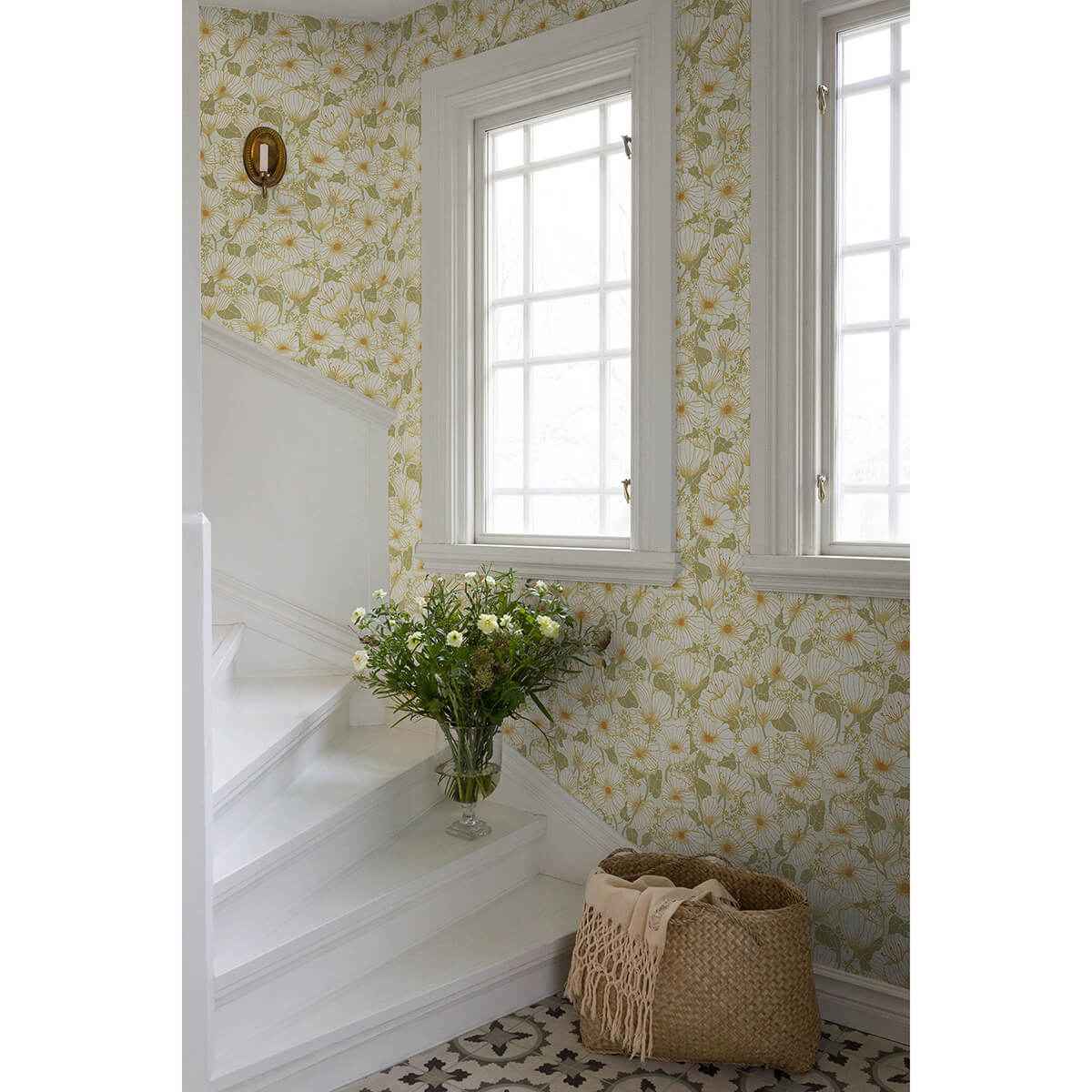 Matilda Green Poppy Fields Wallpaper - York Wallcoverings - 2932-65111 - York Wallcoverings Wallpaper