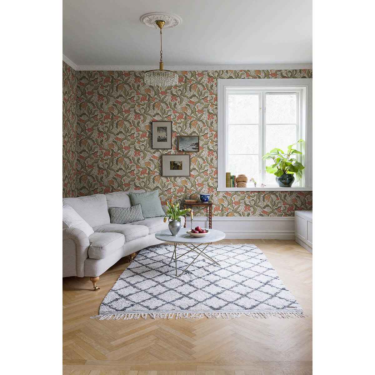 Bodri Dark Green Tulip Garden Wallpaper - York Wallcoverings - 2932-65119 - York Wallcoverings Wallpaper