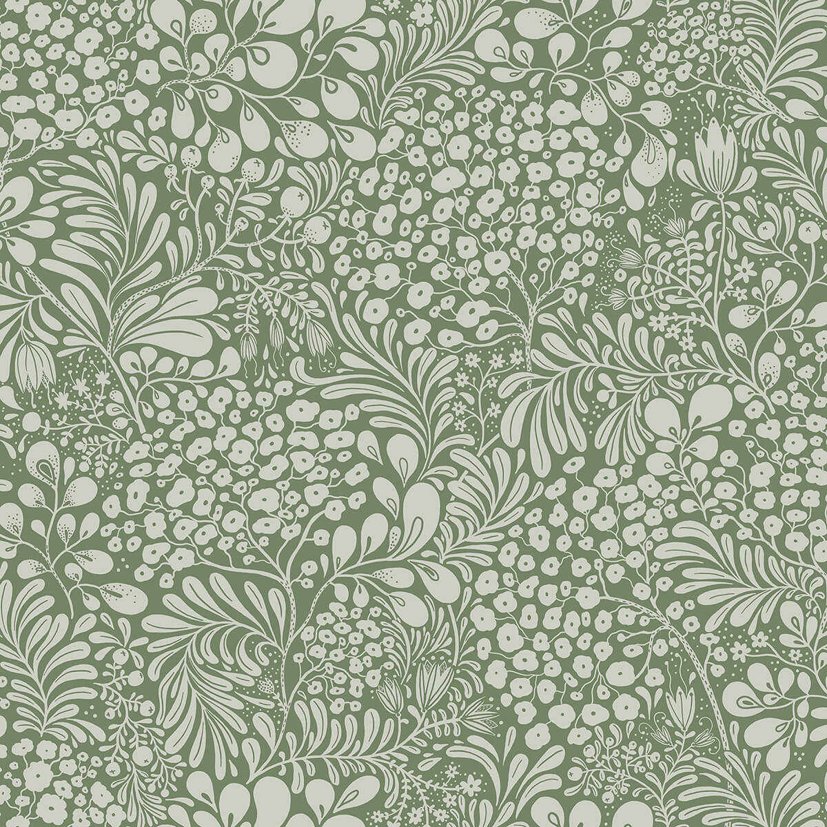 siv-dark-green-botanical-wallpaper-york-wallcoverings-2932-65125 - York Wallcoverings Papel pintado