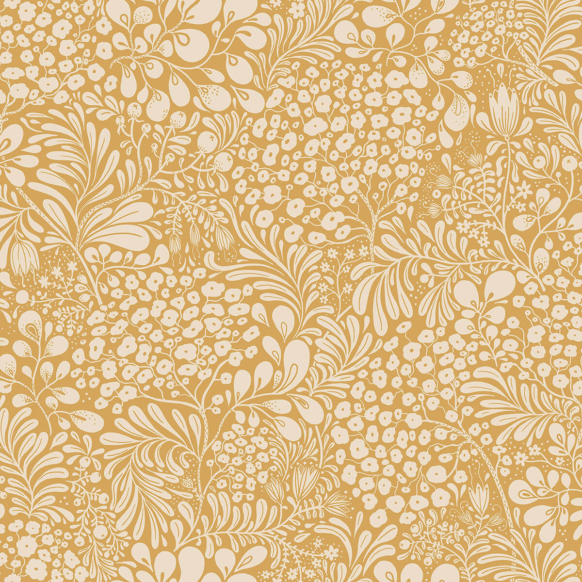 siv-mustard-botanical-wallpaper-york-wallcoverings-2932-65127 - York Wallcoverings Papel pintado