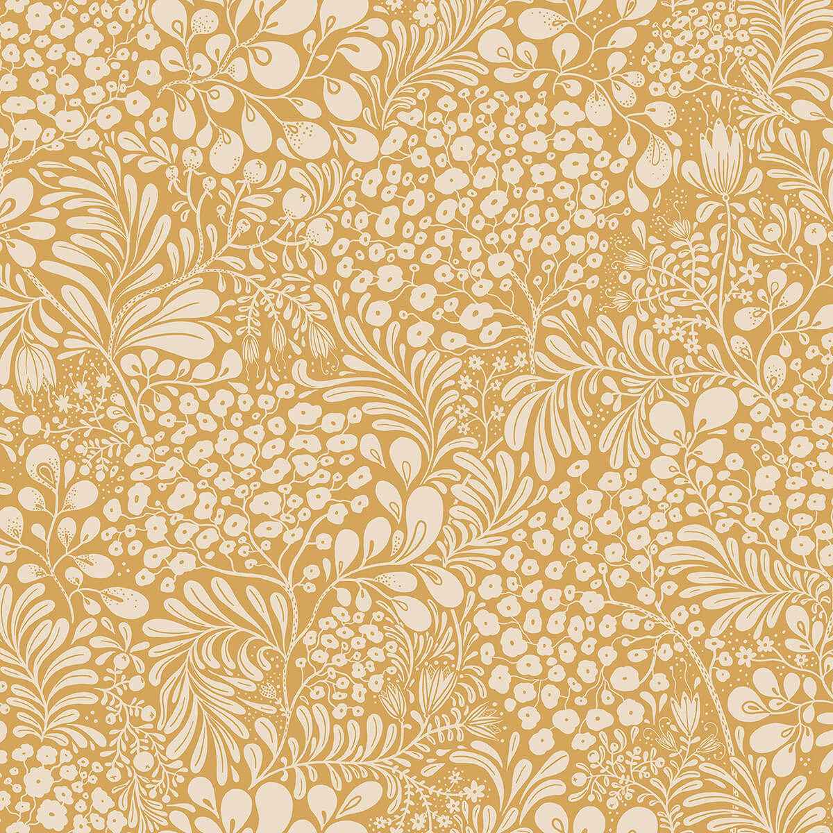 Siv Mustard Botanical Wallpaper - York Wallcoverings - 2932-65127 - York Wallcoverings Wallpaper