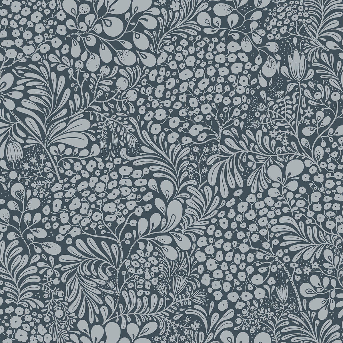 siv-dark-blue-botanical-wallpaper-york-wallcoverings-2932-65129 - York Wallcoverings Papel pintado