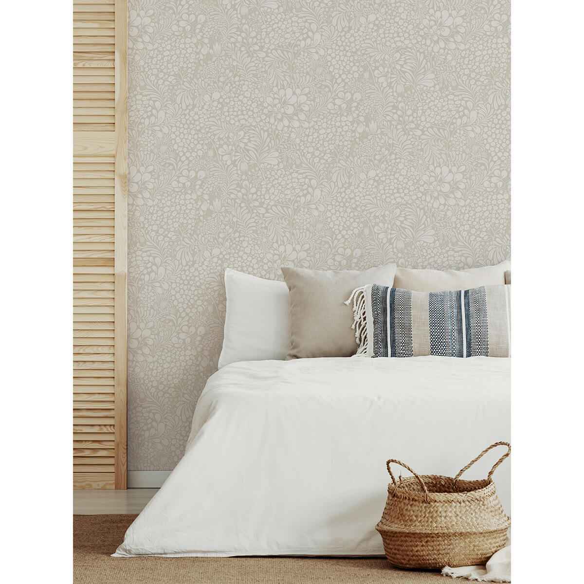 Siv Grey Botanical Wallpaper - York Wallcoverings - 2932-65131 - York Wallcoverings Wallpaper