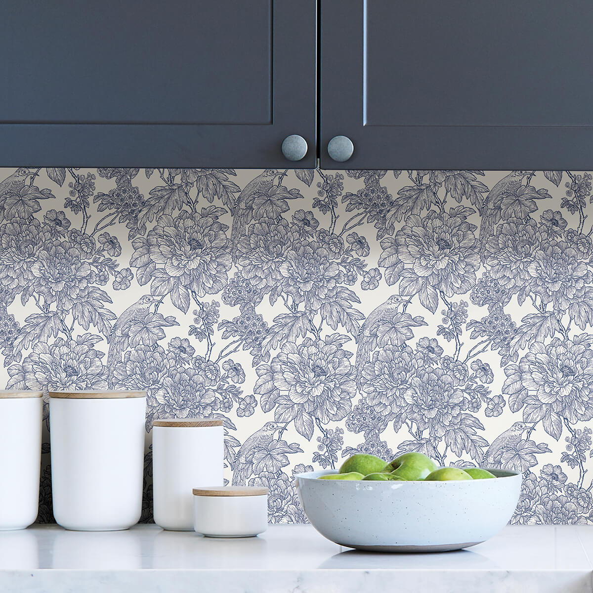 blue-sudbury-peel-and-stick-wallpaper-york-wallcoverings-nus4289 - York Wallcoverings Wallpaper