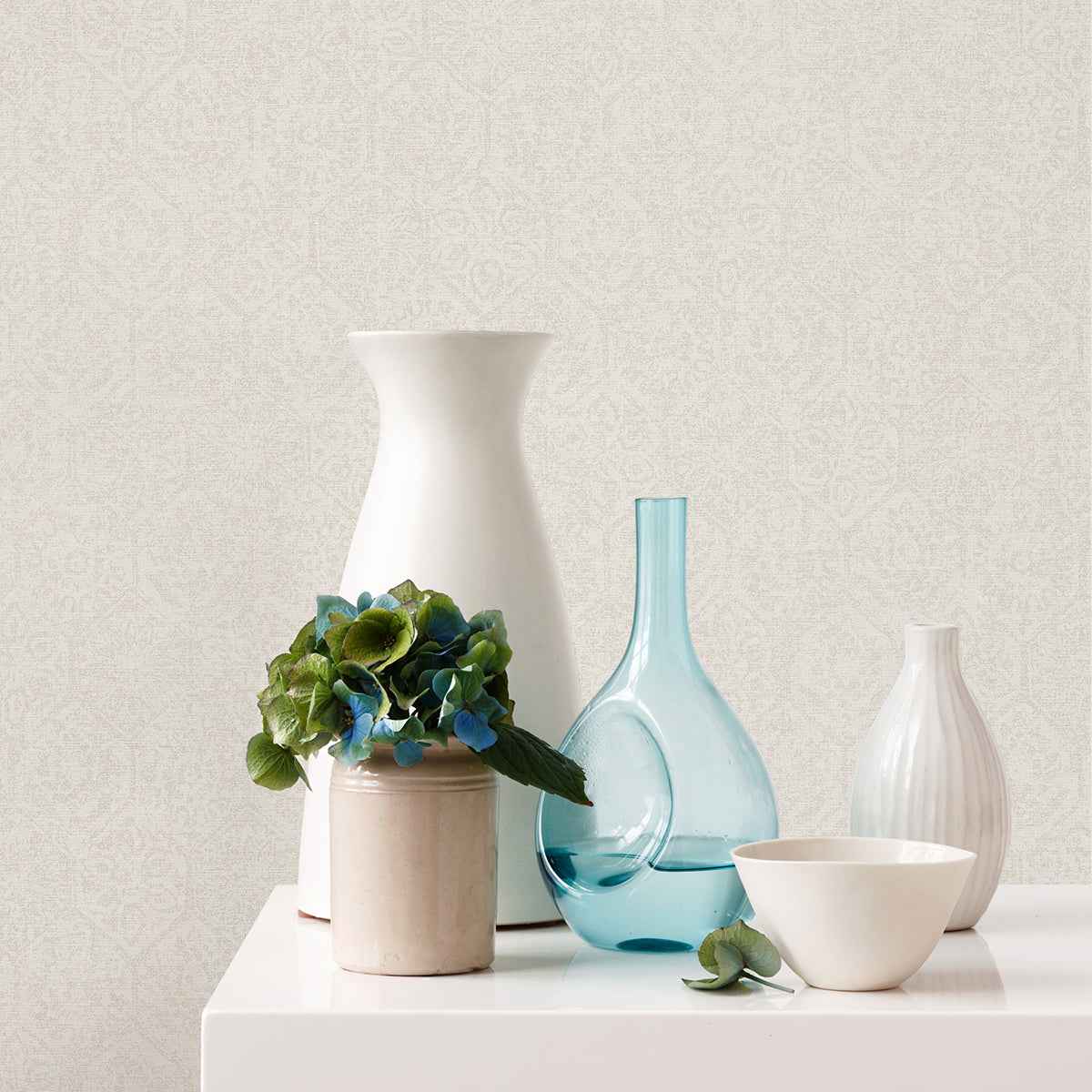 Edsel Cream Geometric Wallpaper - York Wallcoverings - 4044-38022-1 - York Wallcoverings Wallpaper