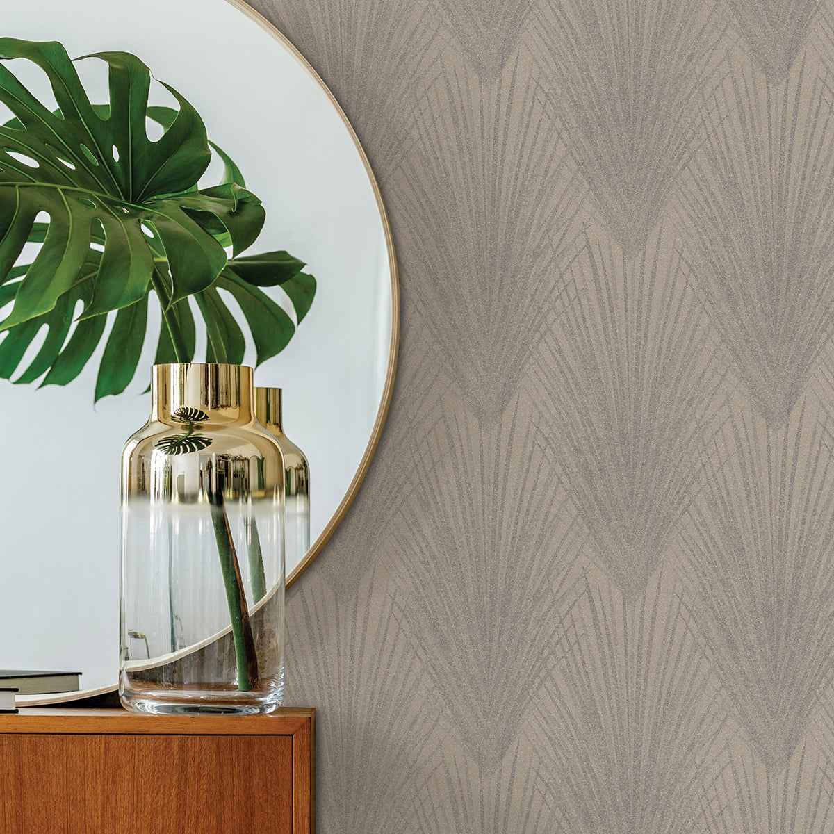 Keina Beige Fronds Wallpaper - York Wallcoverings - 4035-37553-1 - York Wallcoverings Wallpaper