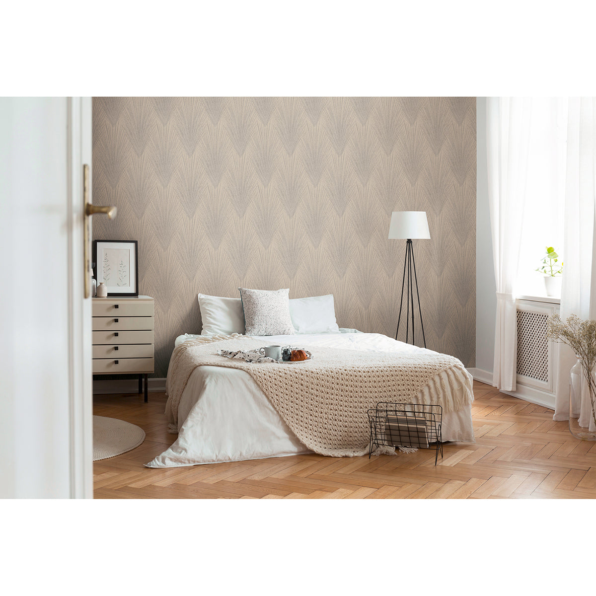 keina-beige-fronds-wallpaper-york-wallcoverings-4035-37553-1 - York Wallcoverings Wallpaper