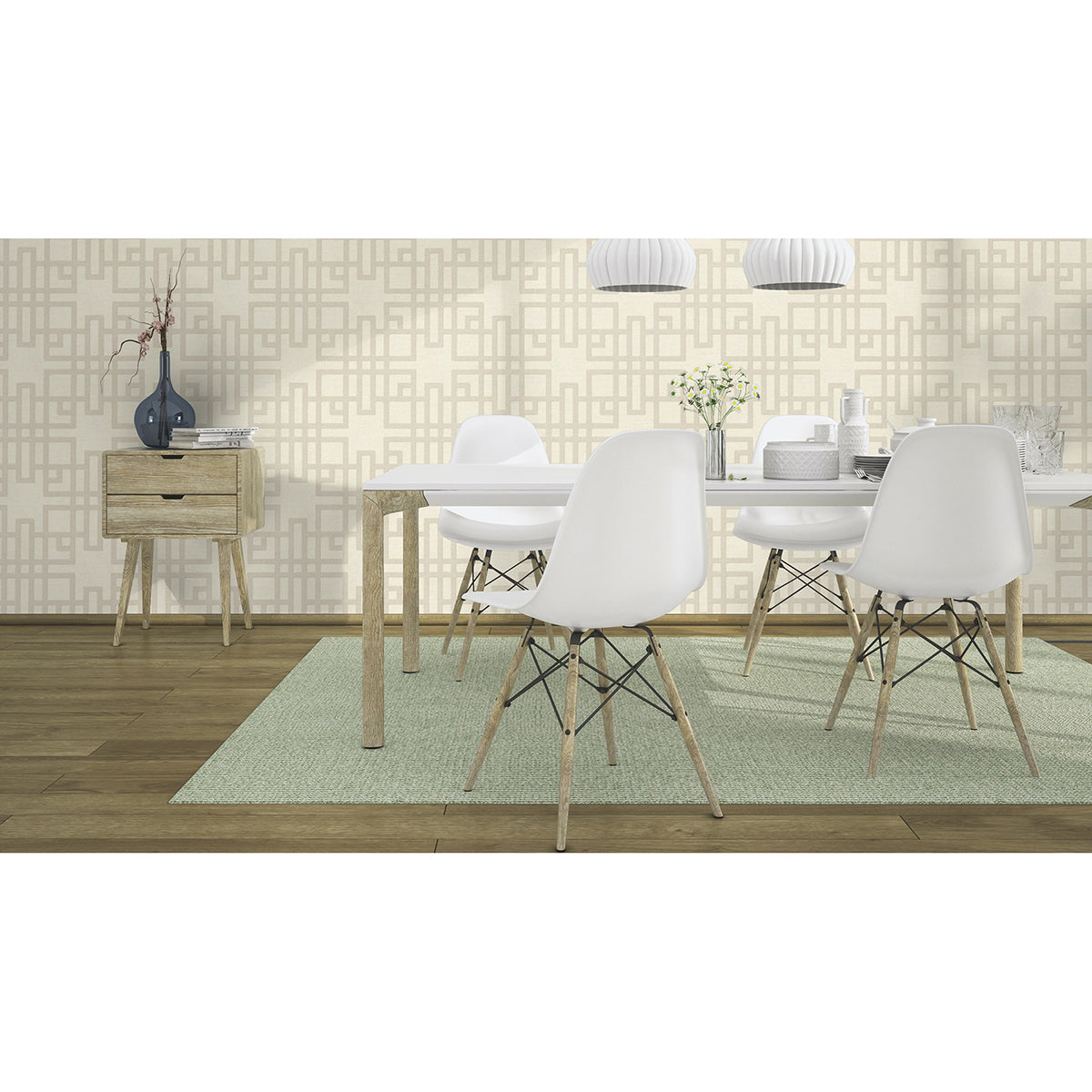mana-white-trellis-wallpaper-york-wallcoverings-4035-409239 - York Wallpaper Wallpaper