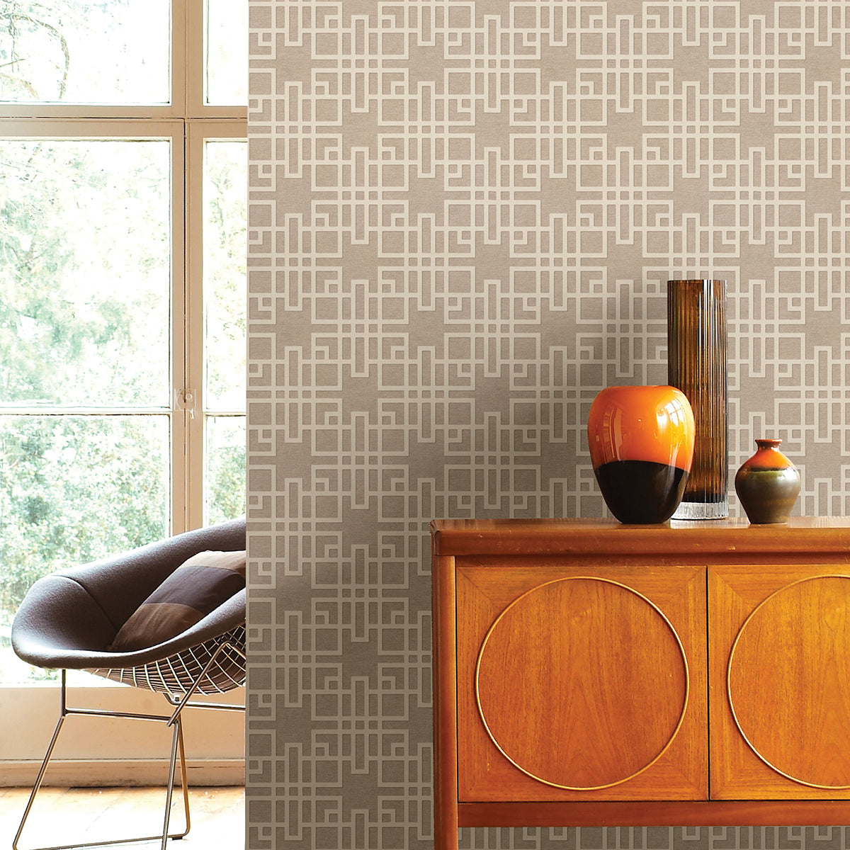 mana-beige-trellis-wallpaper-york-wallcoverings-4035-409246 - York Wallcoverings Wallpaper