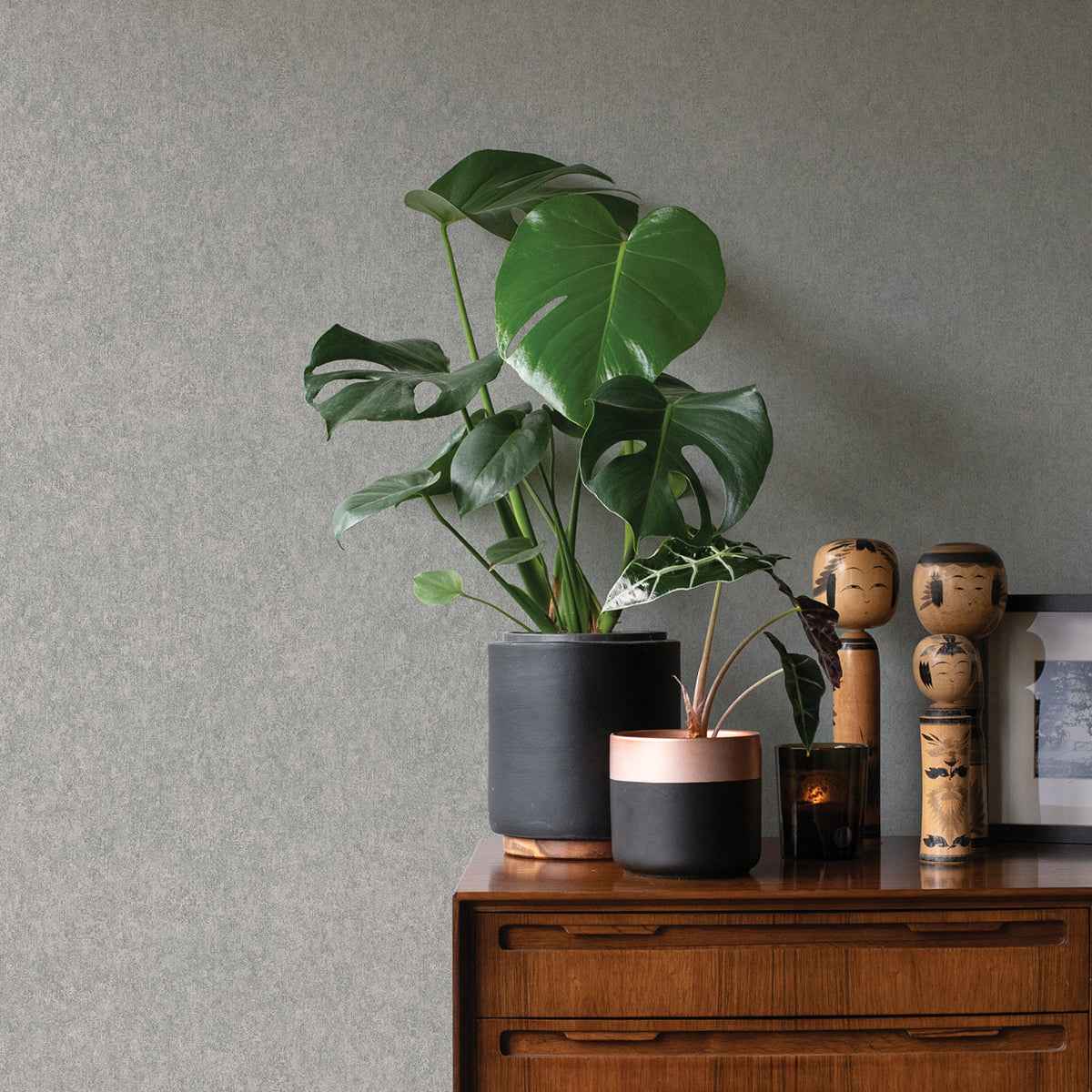 Genki Grey Distressed Wallpaper - York Wallcoverings - 4035-617191