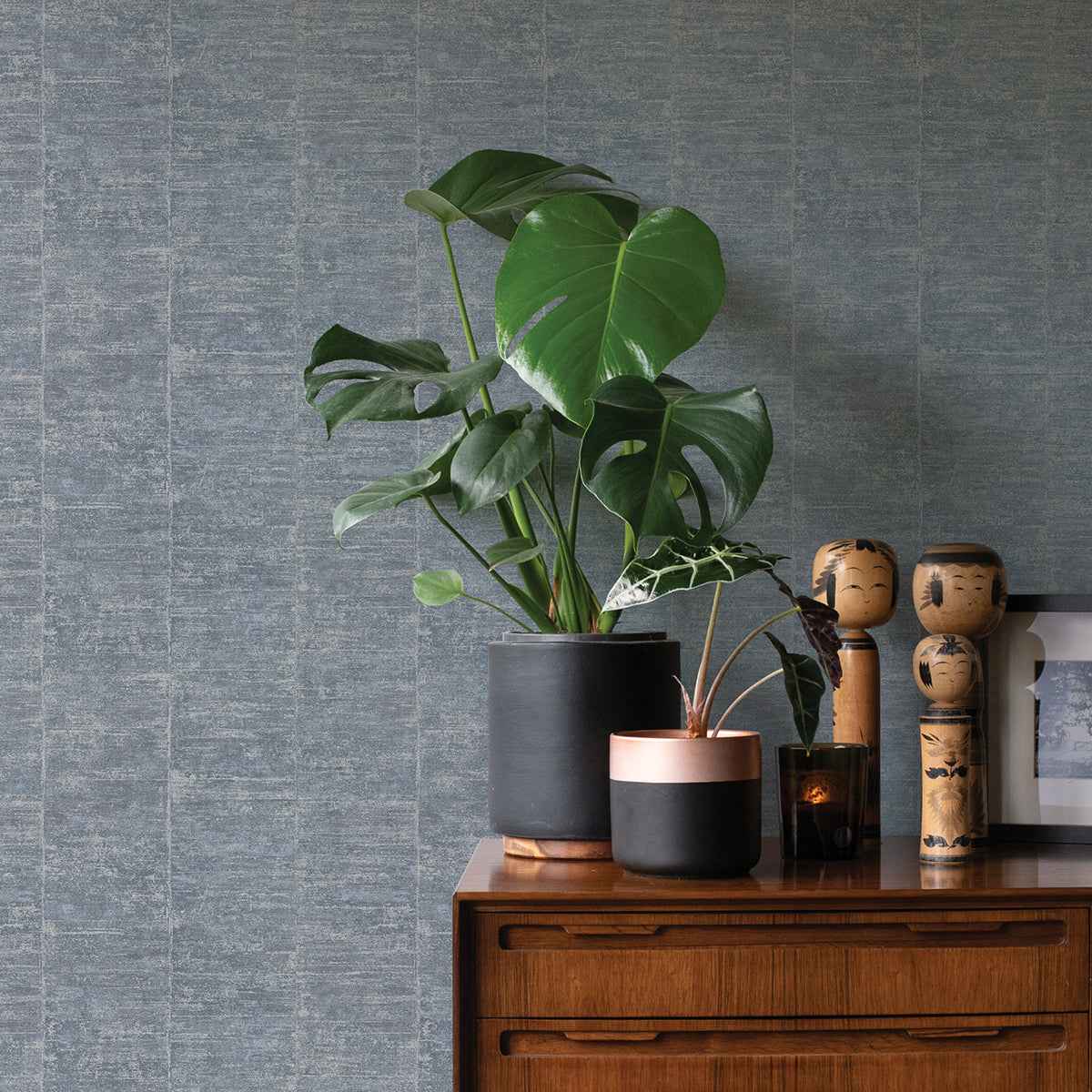 Aiko Denim Stripe Wallpaper - York Wallcoverings - 4035-617634 - York Wallcoverings Wallpaper