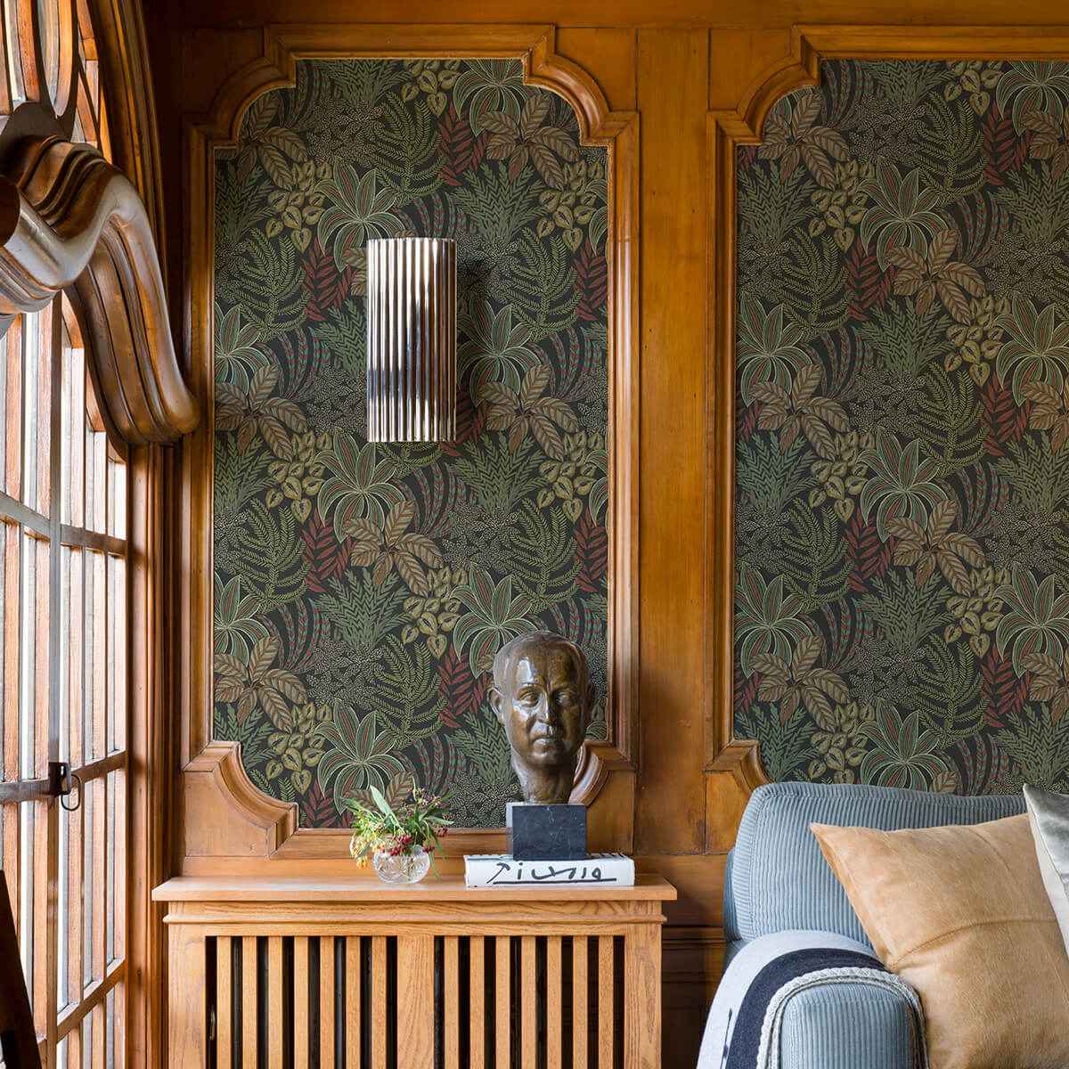 sumner-black-woodland-botanical-wallpaper-york-wallcoverings-2970-13902 - York Wallcoverings Wallpaper