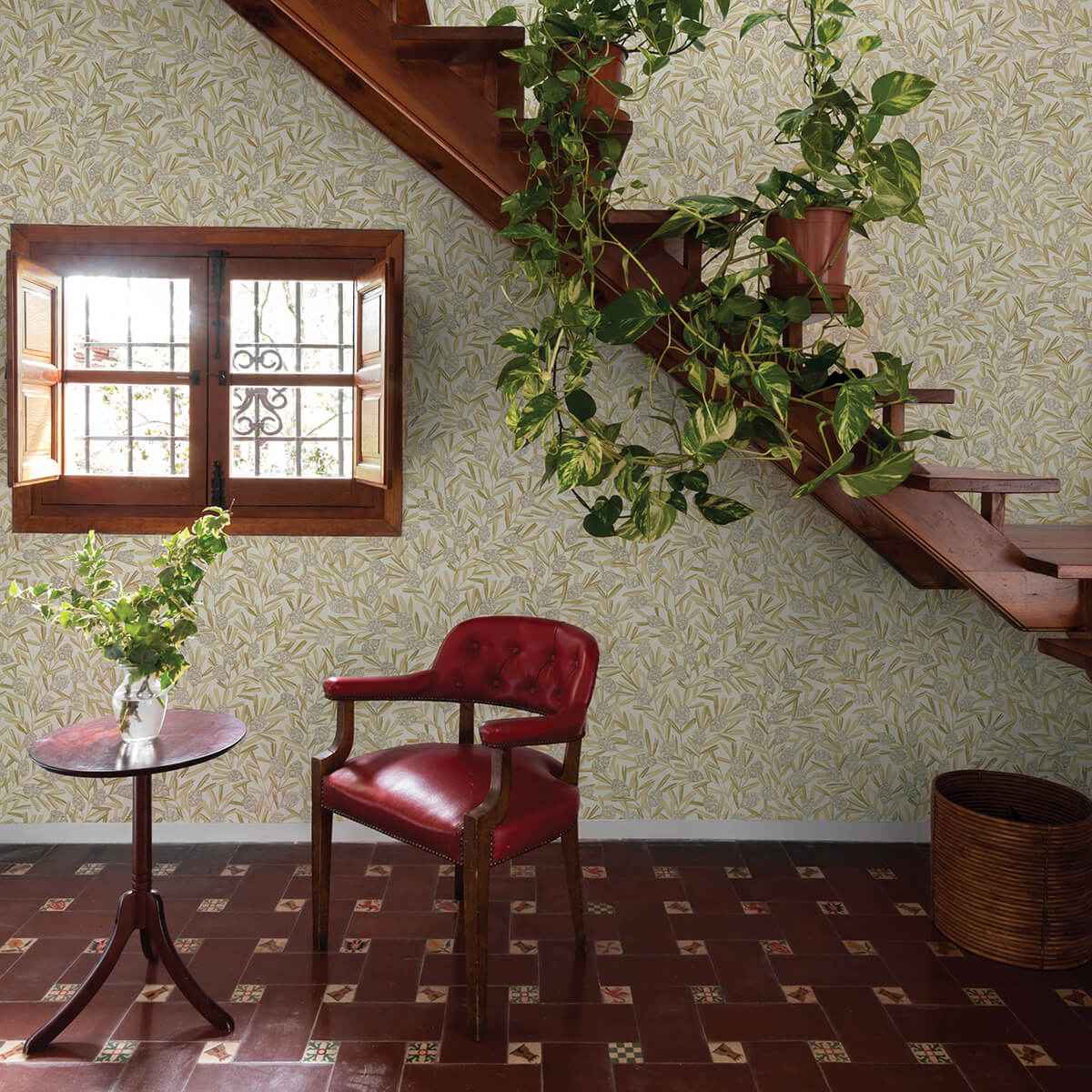 Zulma Gold Decorative Botanical Wallpaper - York Wallcoverings - 2970-26103 - York Wallcoverings Wallpaper