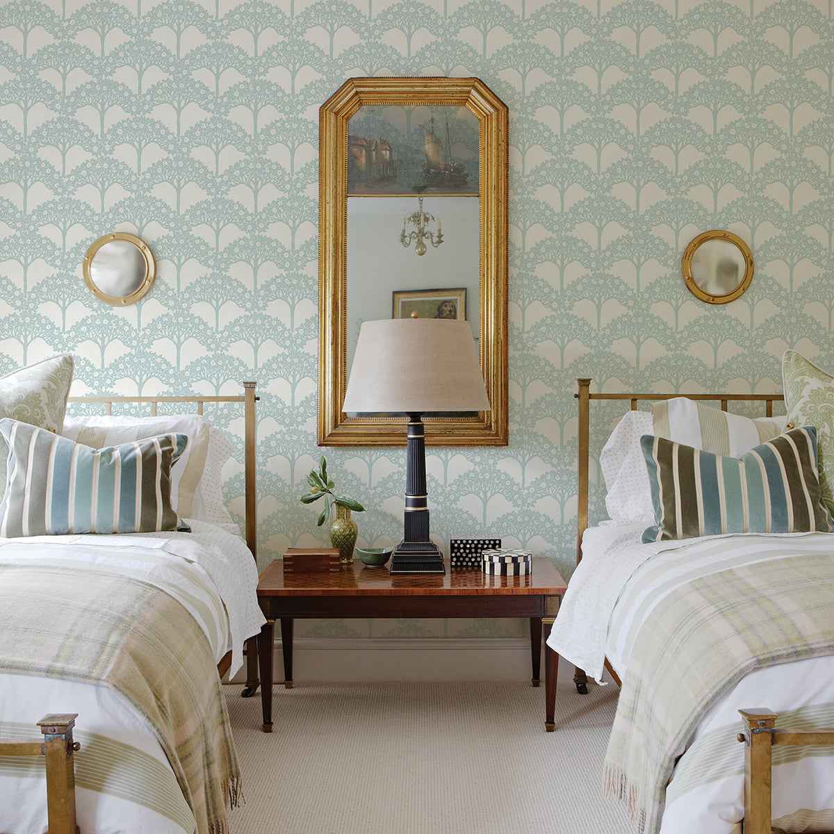 Dawson Turquoise Magnolia Tree Wallpaper - York Wallcoverings - 2970-26111 - York Wallcoverings Wallpaper