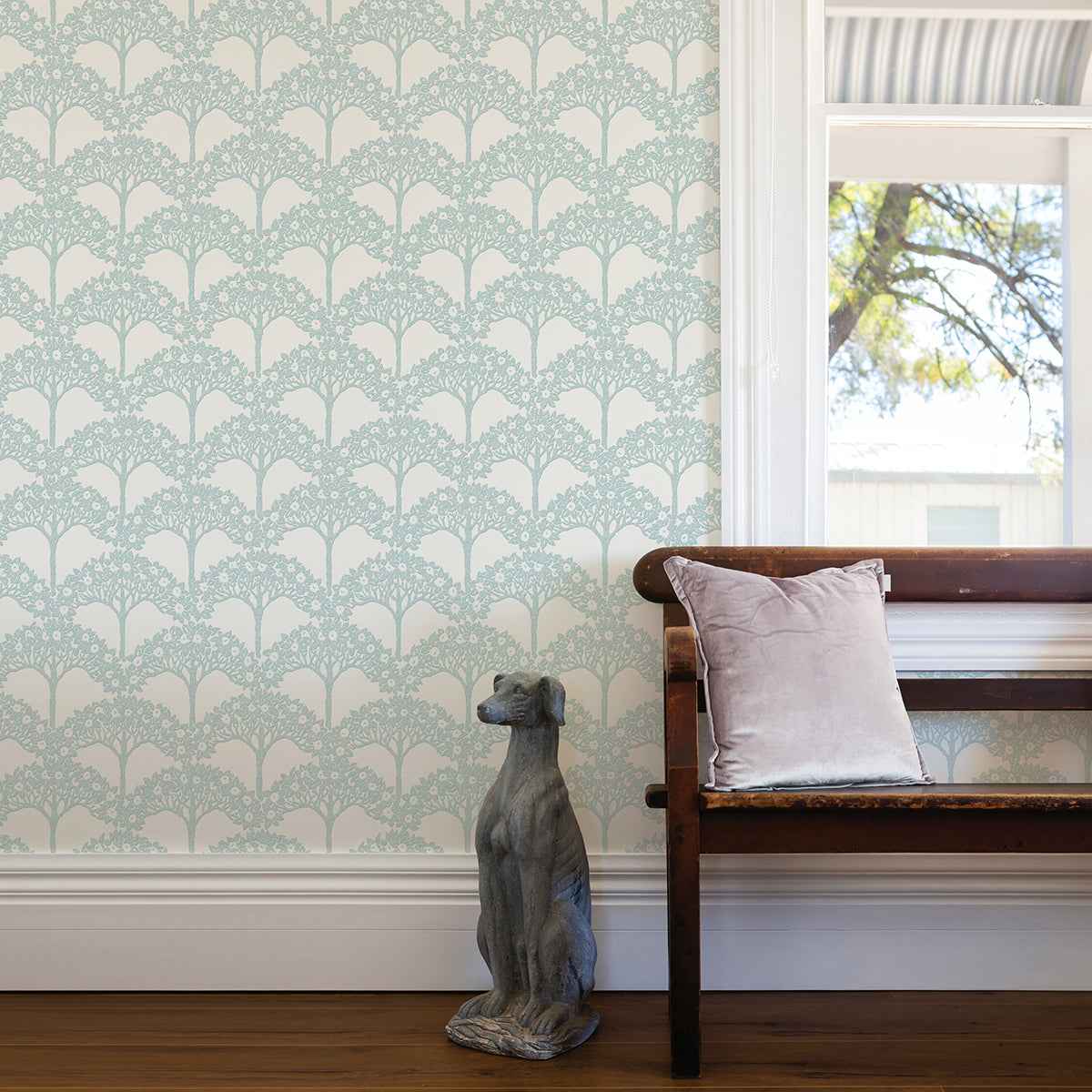 Dawson Turquoise Magnolia Tree Wallpaper - York Wallcoverings - 2970-26111 - York Wallcoverings Wallpaper
