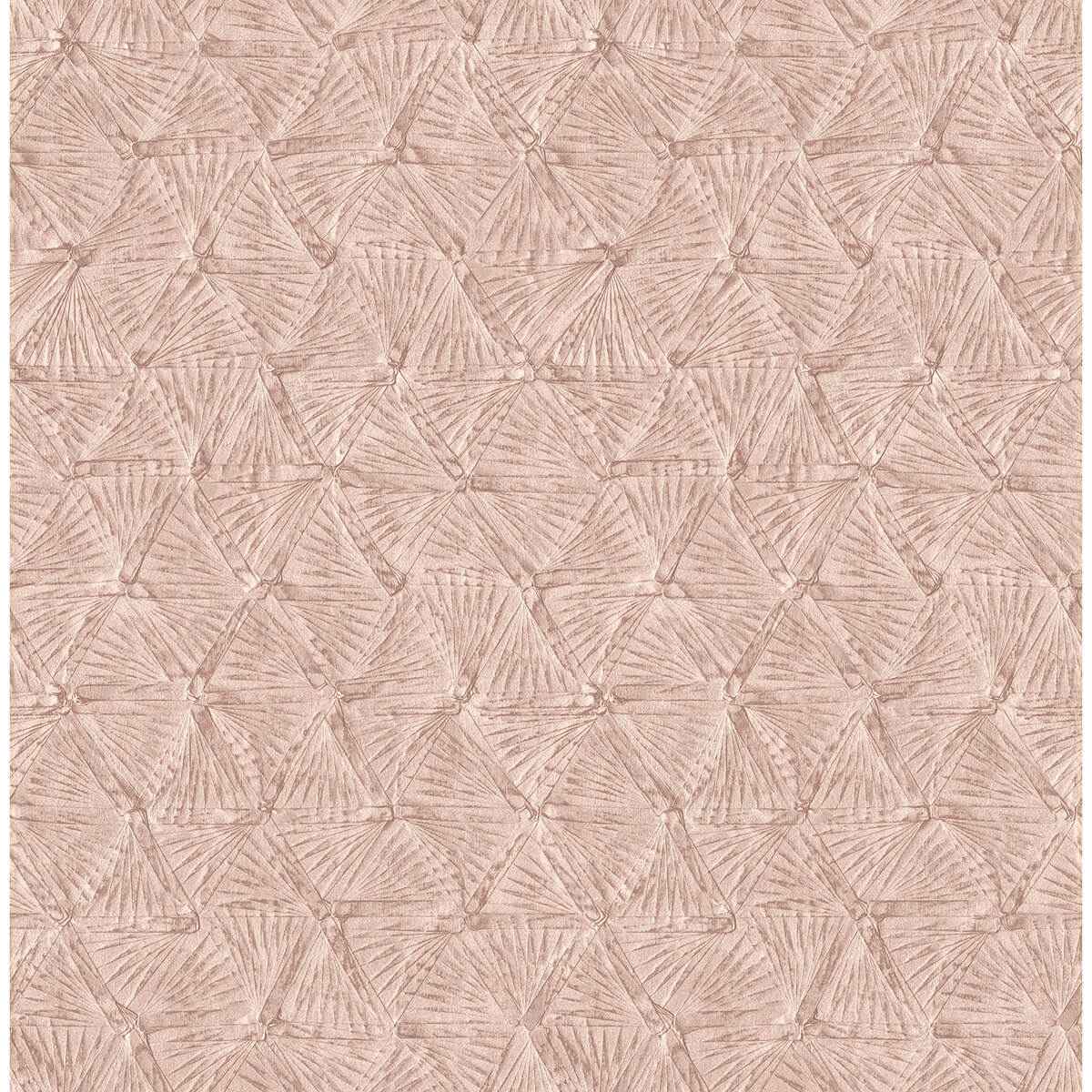 Wright Rose Gold Textured Triangle Wallpaper - York Wallcoverings - 2970-26118 - York Wallcoverings Wallpaper
